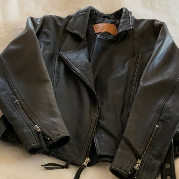 Vintage Leather Motorcycle Jacket Studded - Picture 6 of 10